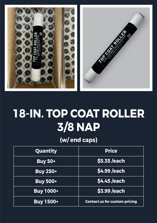 18 In. Top Coat Roller w/ End Caps.